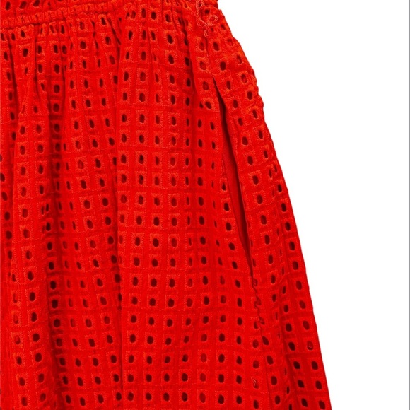 Melloday orange Eyelet Ruffle Hem dress Nordstrom - Picture 4 of 13
